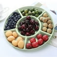 thumbnail image 1 of RBCKVXZ Wheats Straw Candy Tray Nut Snacks Fruit Tray Compartment Round Dried Fruit Tray Squares Solid Color Snacks Refreshment Tray Candy Snack Tray Organizer, 1 of 6