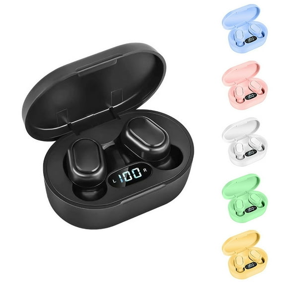 RBCKVXZ Wireless Earbuds, Bluetooth 5.3 Headphones HiFi Deep Bass with Mic, LED Display IPX7 Waterproof Button Control True Wireless Earphones, In-Ear Noise Reduction Headset