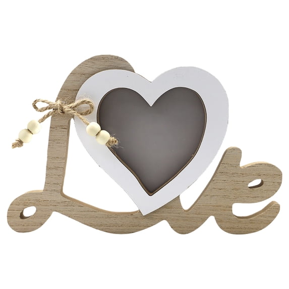 RBCKVXZ Wooden Letter Photo Frame, Rustic Wedding Tabletop Picture Frame Photo,Unique Engagement Love Gift for Couple Newlyweds,1st Anniversary Farmhouse Home Office Decor