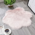 thumbnail image 1 of RBCKVXZ Wool Imitation Sheepskin Rugs, 23.6 Inch Soft Fluffy Area Rug for Bedroom, Plush Decorative Rug with Non-slip Backing, Indoor Home Carpet for Living Room, Pink, 1 of 4