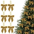 thumbnail image 1 of RBCKVZ 6Pcs Small Velvet Ribbon Bows for Christmas Tree, Vintage Rustic Small Craft Bows Ornaments for Garland Wreath Xmas Tree Gift Wrapping Candy Bags Party DIY Decorations, 1 of 8