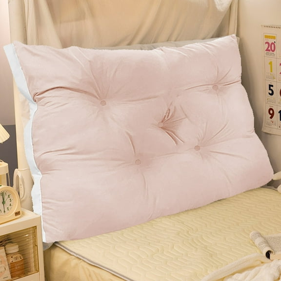 RBCKVZ Bedside Cushion Soft Bed Cushion Large Back Cushion Removable and Washable Tatami Backrest (Pink,50 * 60cm)