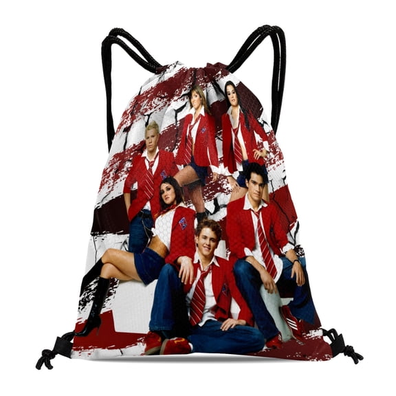 RBD Rebelde Gift Drawstring Bag:Waterproof, ideal for fitness, hiking, swimming, travel, beach, and shopping, measuring 15.7*17.7 inches (40cm45cm.