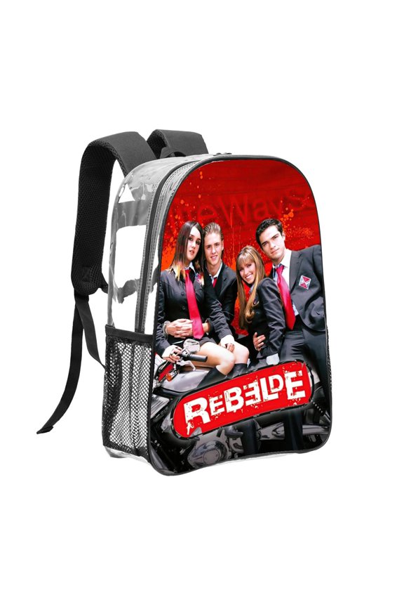 RBD Rebelde Pattern Transparent Backpack Lightweight And fashionable Showcasing Personality And Leading The Trend