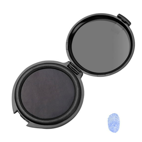 RBEK Portable Fingerprint Ink Pad Thumbprint Fingerprint Ink Pad Stamp Pad Compact Size Portable Identification Fingerprint Black Stamp Ink Pad