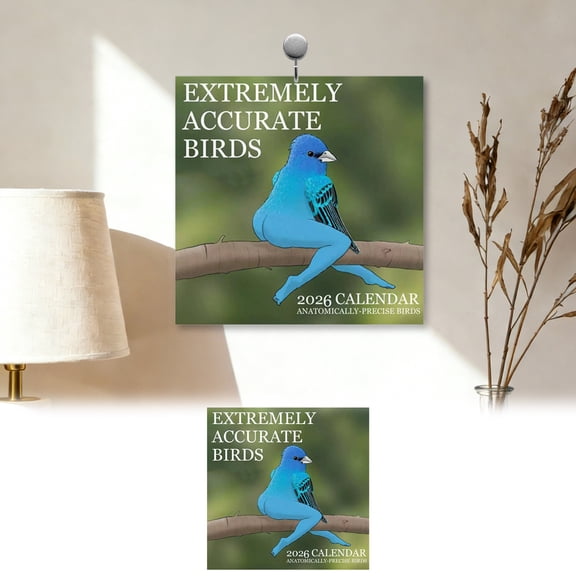 RBER 2026 Calendar Of Extremely Accurate Birds – Bird Art Wall Calendar Detailed Monthly Bird Illustrations Planner For Lovers & Nature Home