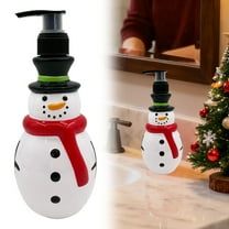 RBER Christmas Decorations Snowman Santa And Decorative Fillable Soap Dispenser Suitable For Kitchen Countertops And Bathroom