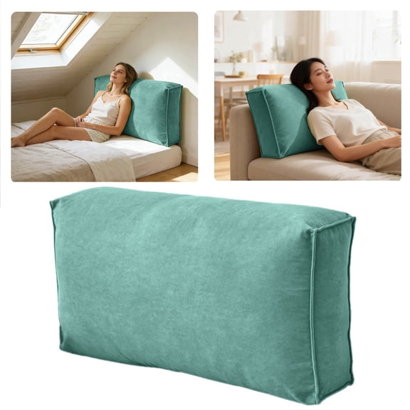 RBER Couch Back Cushion For Replacement Sofa Back Support With Removable Velvet Cover Daybed Reading Lumbar Support Waist Cushion For Sofa Bedside Window