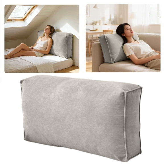 RBER Couch Back Cushion For Replacement Sofa Back Support With Removable Velvet Cover Daybed Reading Lumbar Support Waist Cushion For Sofa Bedside Window