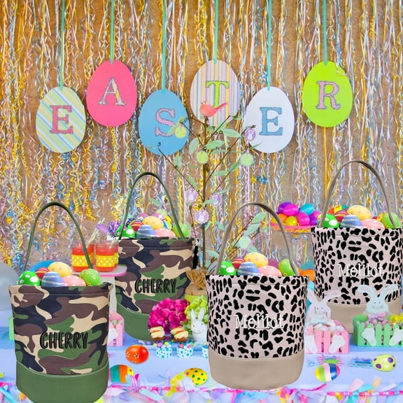 RBER Easter Decor Custom Embroidered English Name Easter Handmade Cute Corduroy Hand Refer To The Picture To Choose The Font Style And Color