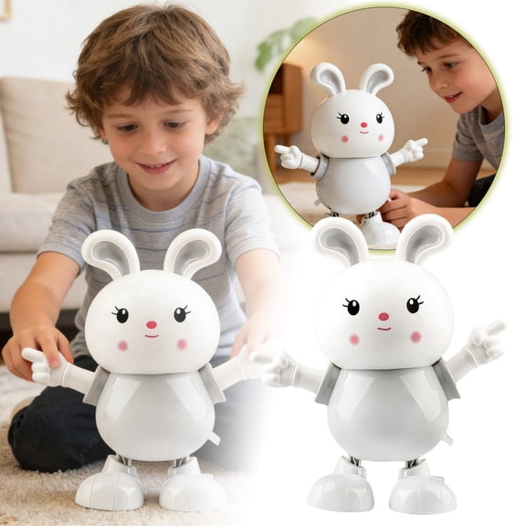 RBER Interactive Dancing Bunny With Music And LED Lights Educational Electronic Animal For Kids Toddlers