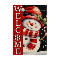 RBER Merry Christmas Garden Flag Vertical Double Xmas Trees Winter Outside Decorative Flags Holiday Farmhouse Outdoor Yard Decoration