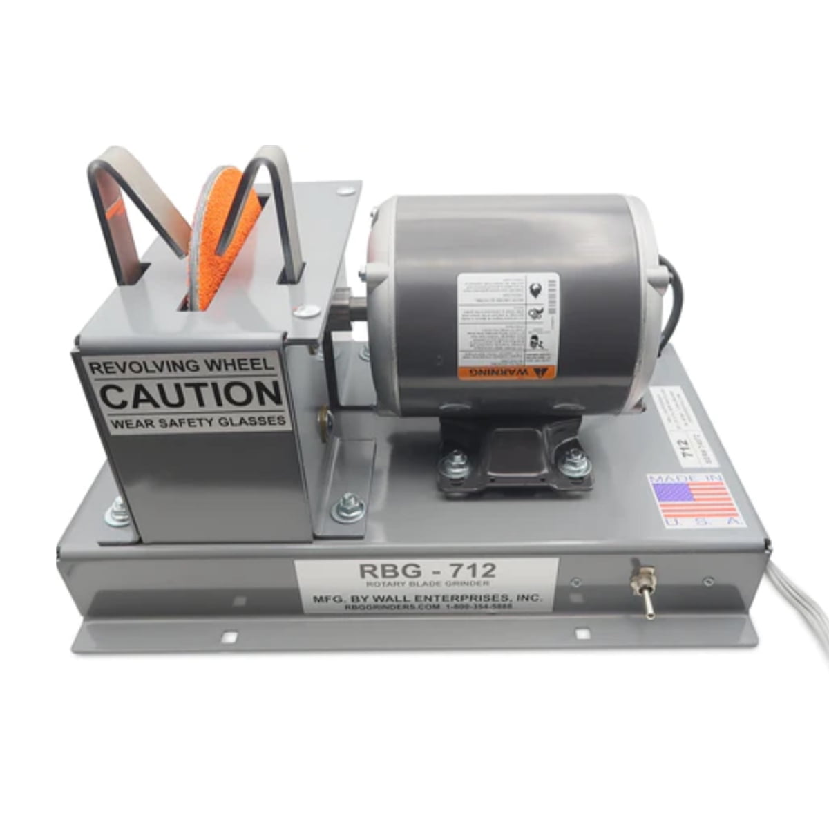 RBG 7" 1/2 H.P. 1725 RPM Fast Grind Lawn Mower Blade Bench Grinder