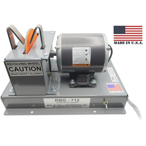 RBG Disc Wheel Blade Grinder Wheel RBG712 Bench Grinder Lawn Mower Blade Sharpener 17"L x 11.5"W x 11"H
