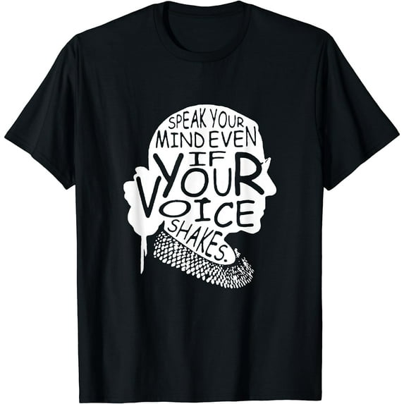 RBG Ruth Bader Ginsburg Feminist Political Gift T-Shirt Black 4X-Large