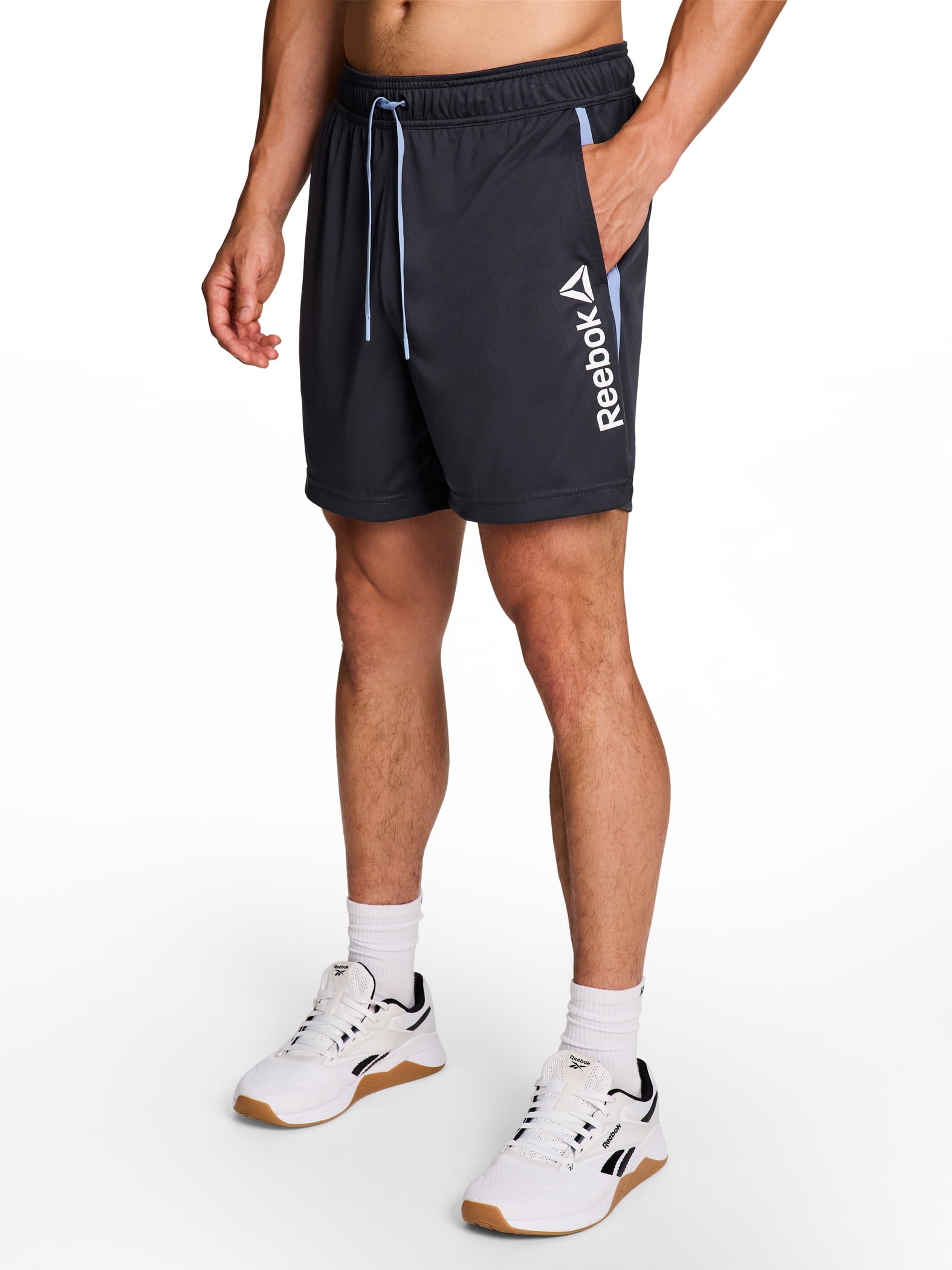 Reebok Men's Reebok Men's and Big Men's Champ Knit Performance Shorts, 6" Inseam, Sizes XS-3XL