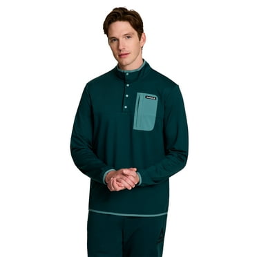 Reebok Men's and Big Men's Freedom Mock Neck Snap Pullover Sweatshirt, Sizes S-3XL