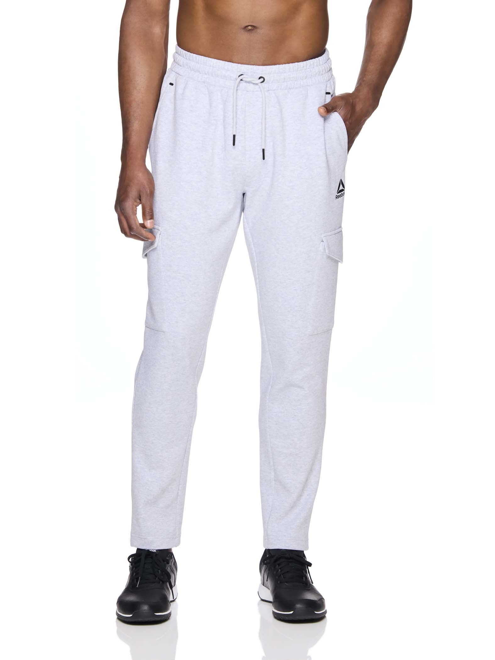 ★Reebok★ Stretch Cargo Jogger Pants Grey Reebok Mens and Big Mens Unwind Cargo Pants, up to Size 3XL