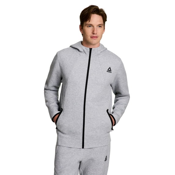 Reebok Men's and Big Men's Momentum Fleece Full Zip Hoodie, Sizes XS-5XL