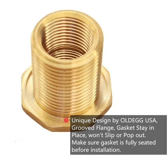 RBL020 Rain Barrel Linking Kit (Two Brass Bulkhead Fitting and One 8 inch 3/4" I.D. hose)$$Garden & Patio