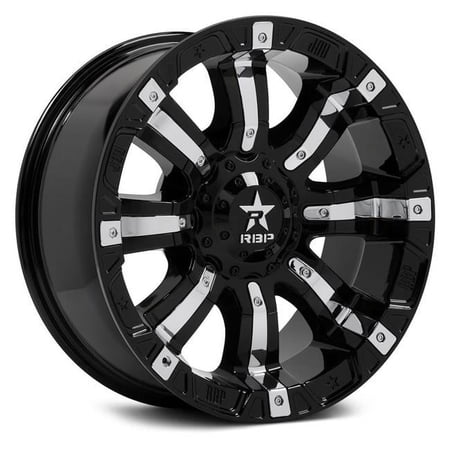 RBP - 94R Black with Chrome Inserts (20"x10", -12 Offset, 8x170 Bolt Pattern, 129mm Hub) Wheel Rim