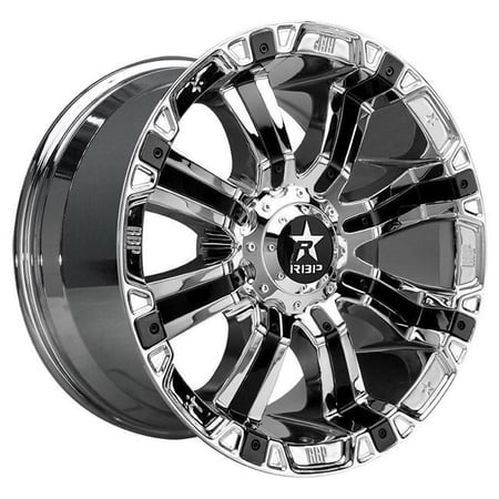 RBP - 94R Chrome with Black Inserts (20"x10", -12 Offset, 8x170 Bolt Pattern, 129mm Hub) Wheel Rim