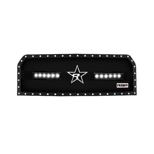 RBP RBP-967579 Ford F-150 RX-3 Led Midnight Edition Single Stainless, Steel Grilles, Black
