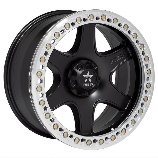 Notapplicable Ring RBP (Rolling Big Power) 17x9 Black With Natural Bead Lock Ring Wheel ...
