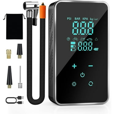 RBSTOSTO Tire Inflator Portable Air Compressor 18000mAh - 150PSI Cordless Air Device with Touch Screen, Gauge & Light for Vehicles, Bikes & Balls​