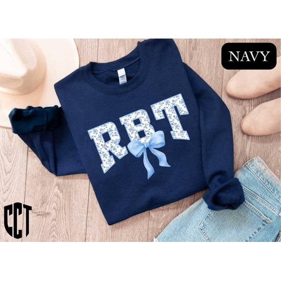 RBT Toile Bow Sweatshirt,Registered Behavior Technician,Toile Bow Coquette RBT Tees,Behavior Analyst Therapist,Floral Aba Therapist TSHIRT All Size S-5XL