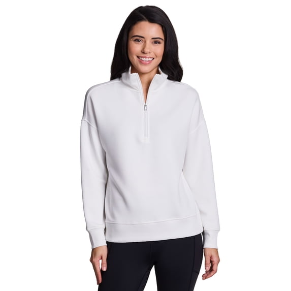 RBX Active Women's Lightweight Soft Luxe Athleisure Quarter Zip Sweatshirt