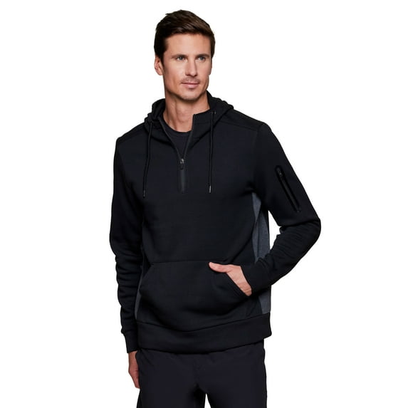RBX Active Men's 1/4 Zip Fleece Hoodie Sweatshirt with Pockets