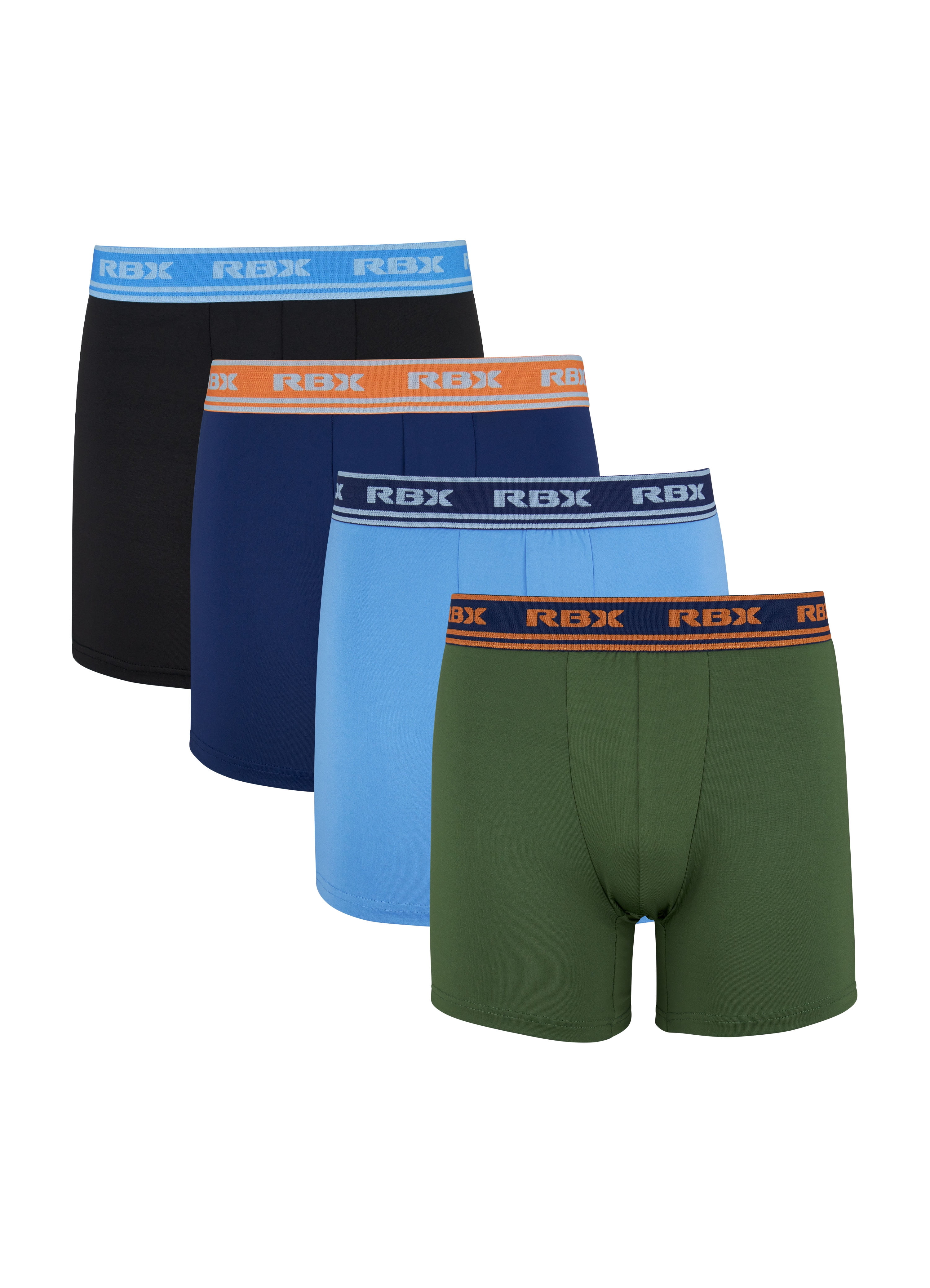 RBX Active Men's 4Pack Quick Drying Performance Mesh Boxer Briefs