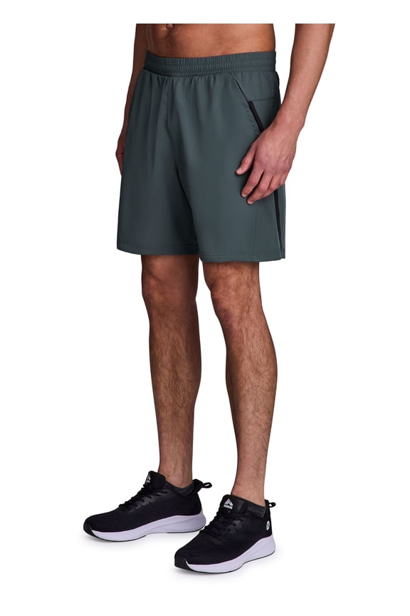 Active Men's 7-Inch Mesh Detail Quick Dry Woven Basketball Gym Shorts