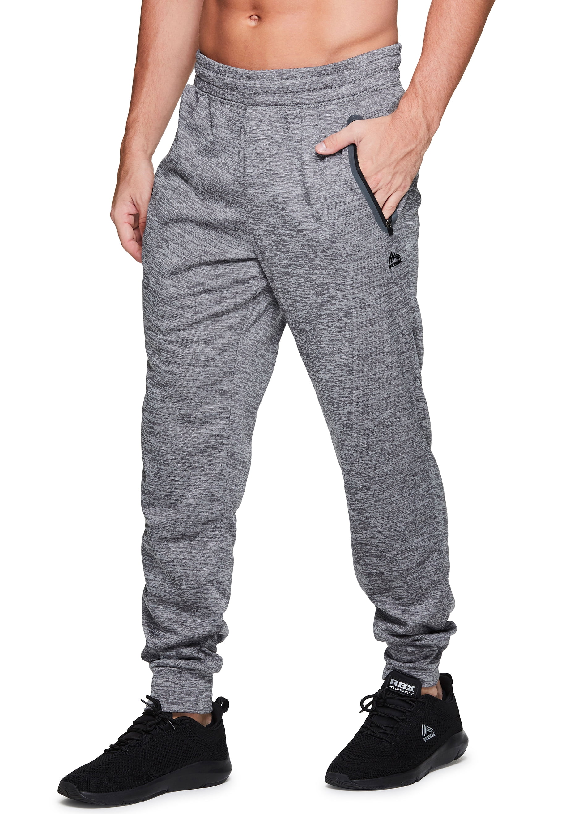 RBX Active Men's Athletic Fleece Lined Tapered Jogger Sweatpant