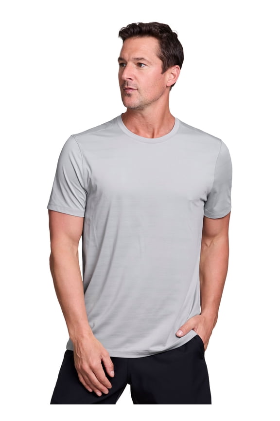 Active Men's Breathable Jacquard Perforated Dot Quick Drying Workout T-Shirt