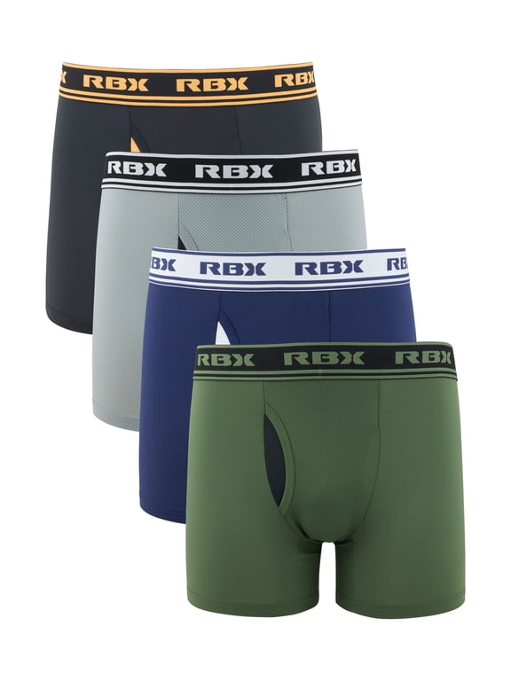 Active Men's Breathable Performance Mesh Quick Dry Boxer Briefs