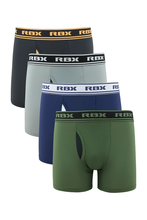 Active Men's Breathable Performance Mesh Quick Dry Boxer Briefs