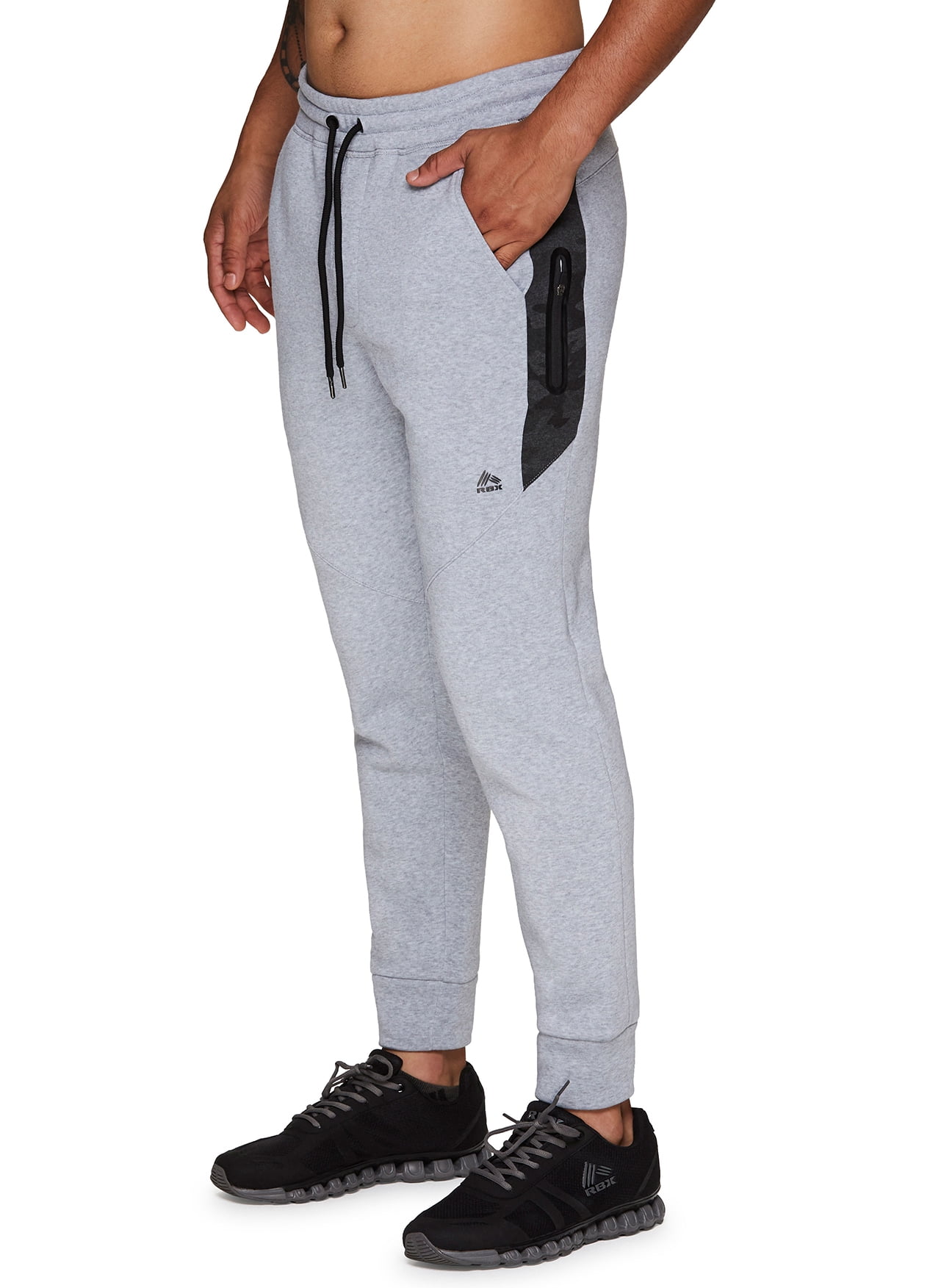 RBX Active Men s Camo Insert Fleece Jogger Sweatpants With Pockets