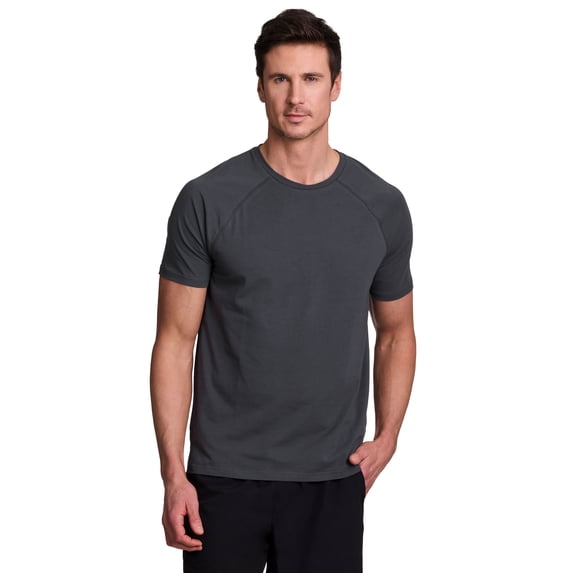 RBX Active Men's Cotton/Spandex Short Sleeve Raglan T-Shirt