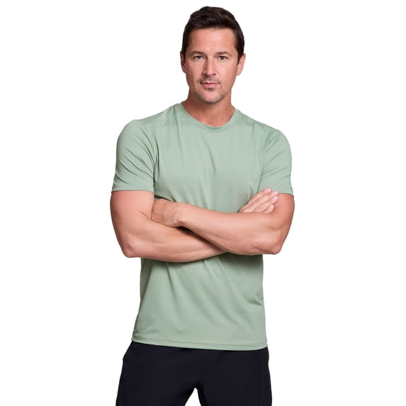 RBX Active Men's Crewneck Quick Drying Jacquard Short Sleeve Workout Tee
