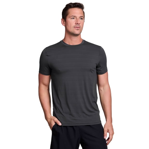 RBX Active Men's Crewneck Quick Drying Jacquard Short Sleeve Workout Tee