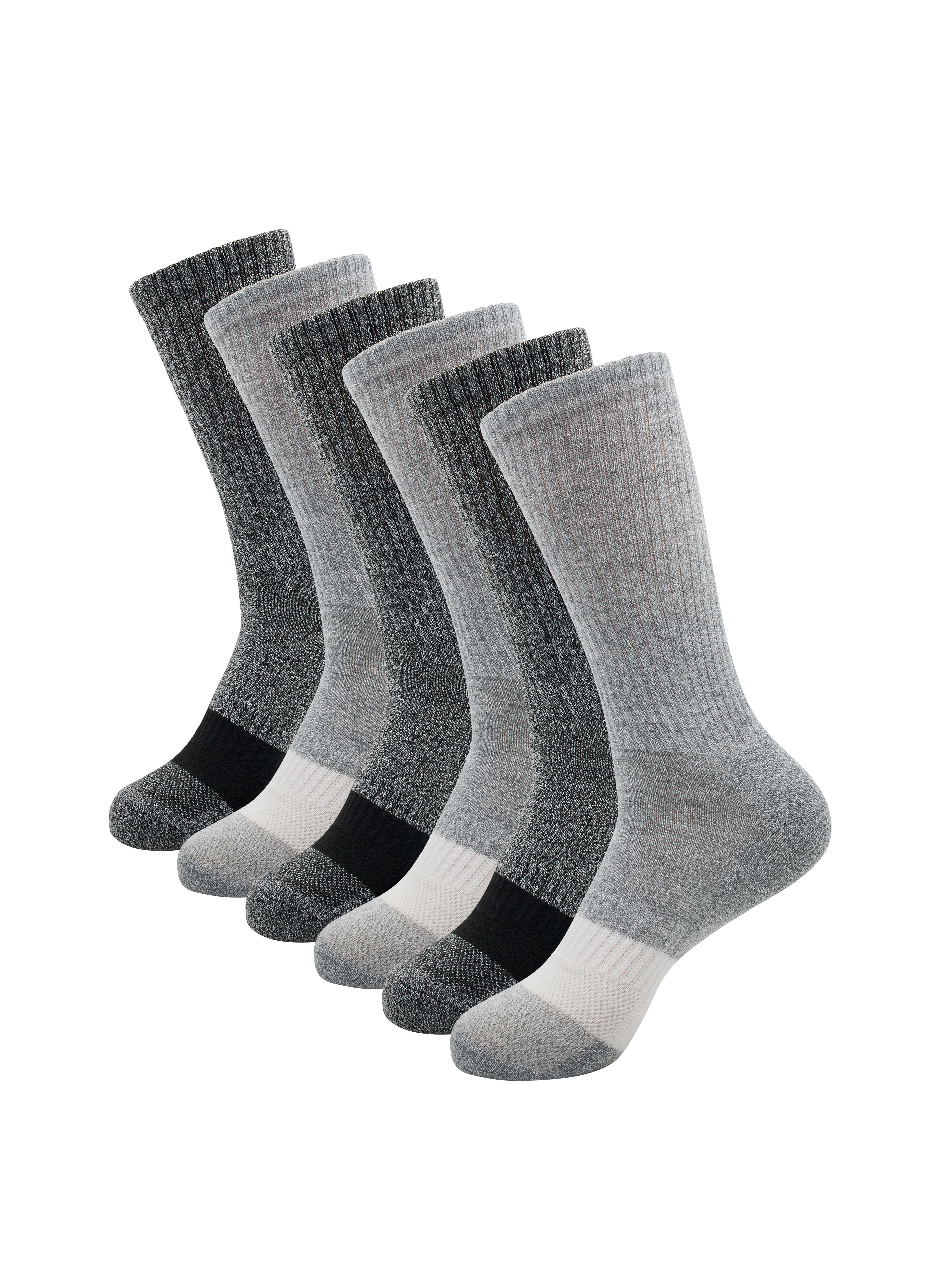 RBX Active Men's Everyday Performance Cushioned Crew Socks 6Pack