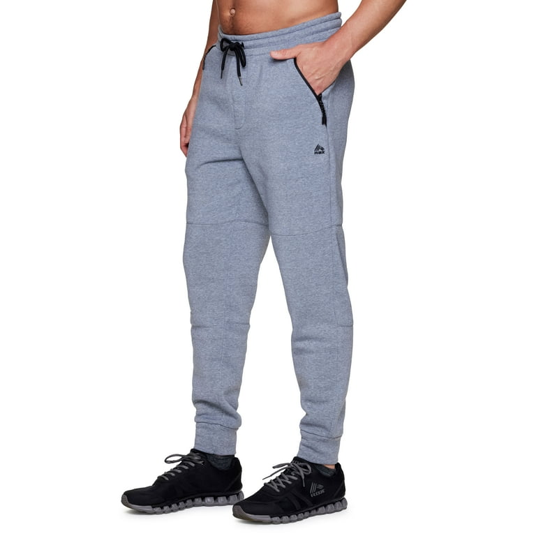 RBX Active Men s Fleece Jogger Sweatpants With Waterproof Zipper Pockets Walmart