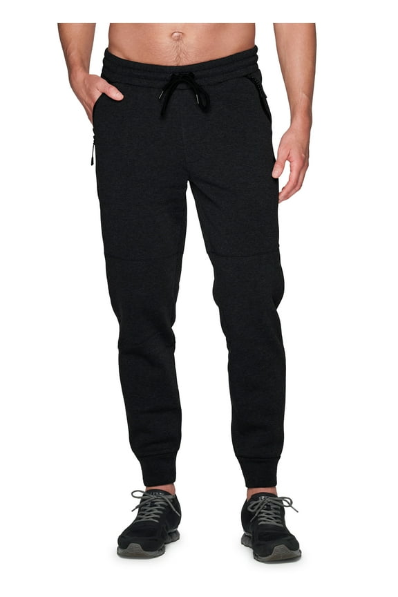 Active Men's Fleece Jogger Sweatpants With Waterproof Zipper Pockets
