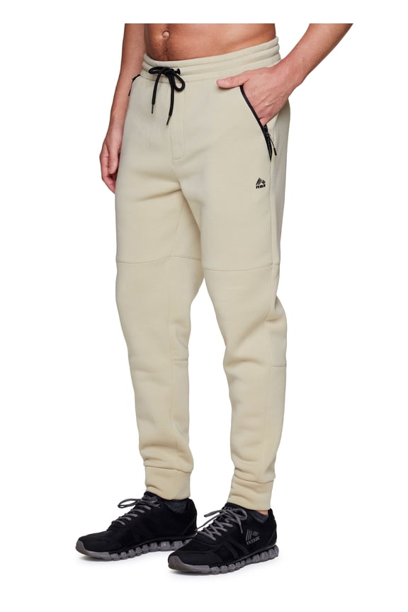Active Men's Fleece Jogger Sweatpants With Waterproof Zipper Pockets