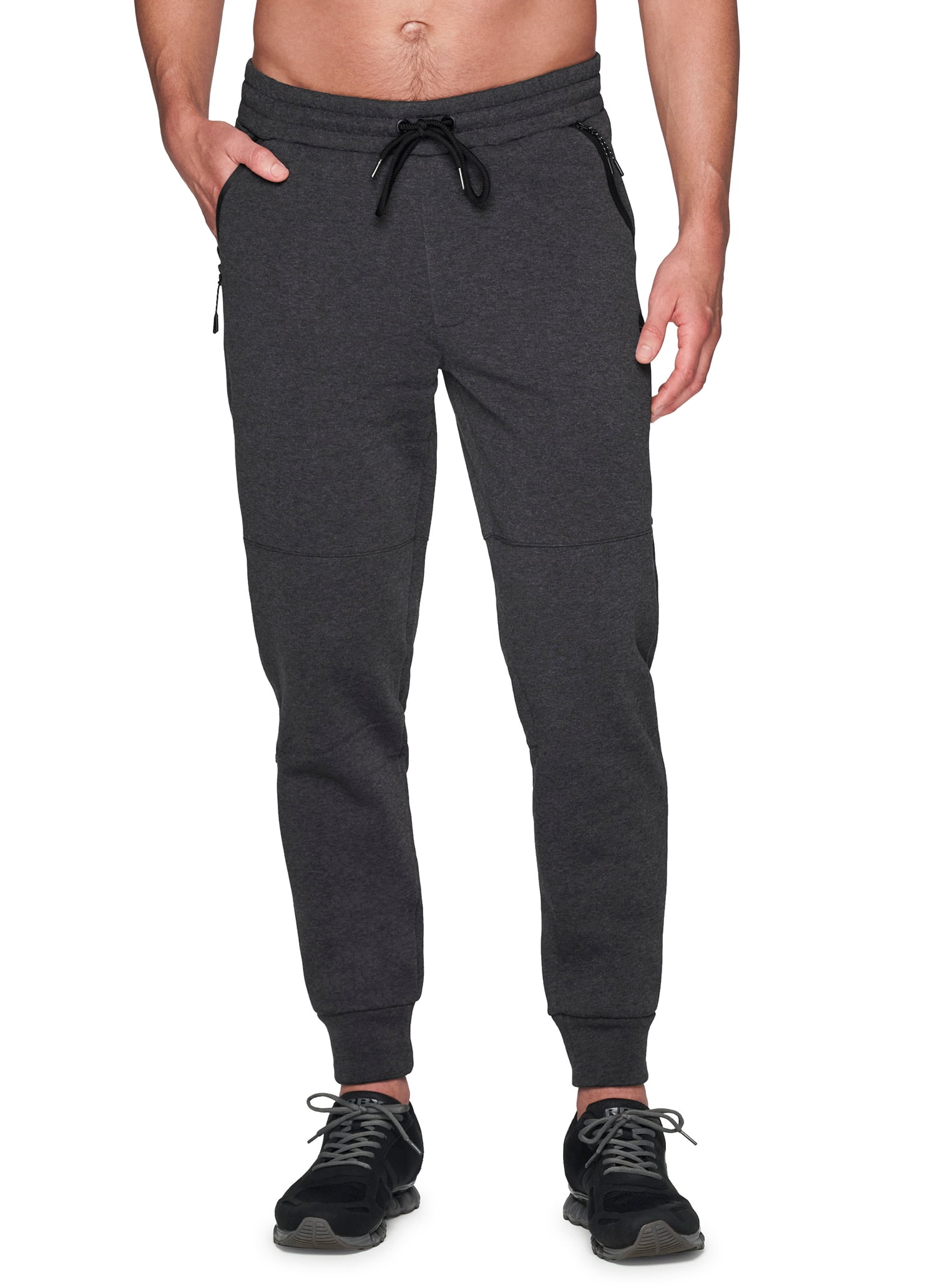RBX Active Men's Fleece Jogger Sweatpants With Waterproof Zipper