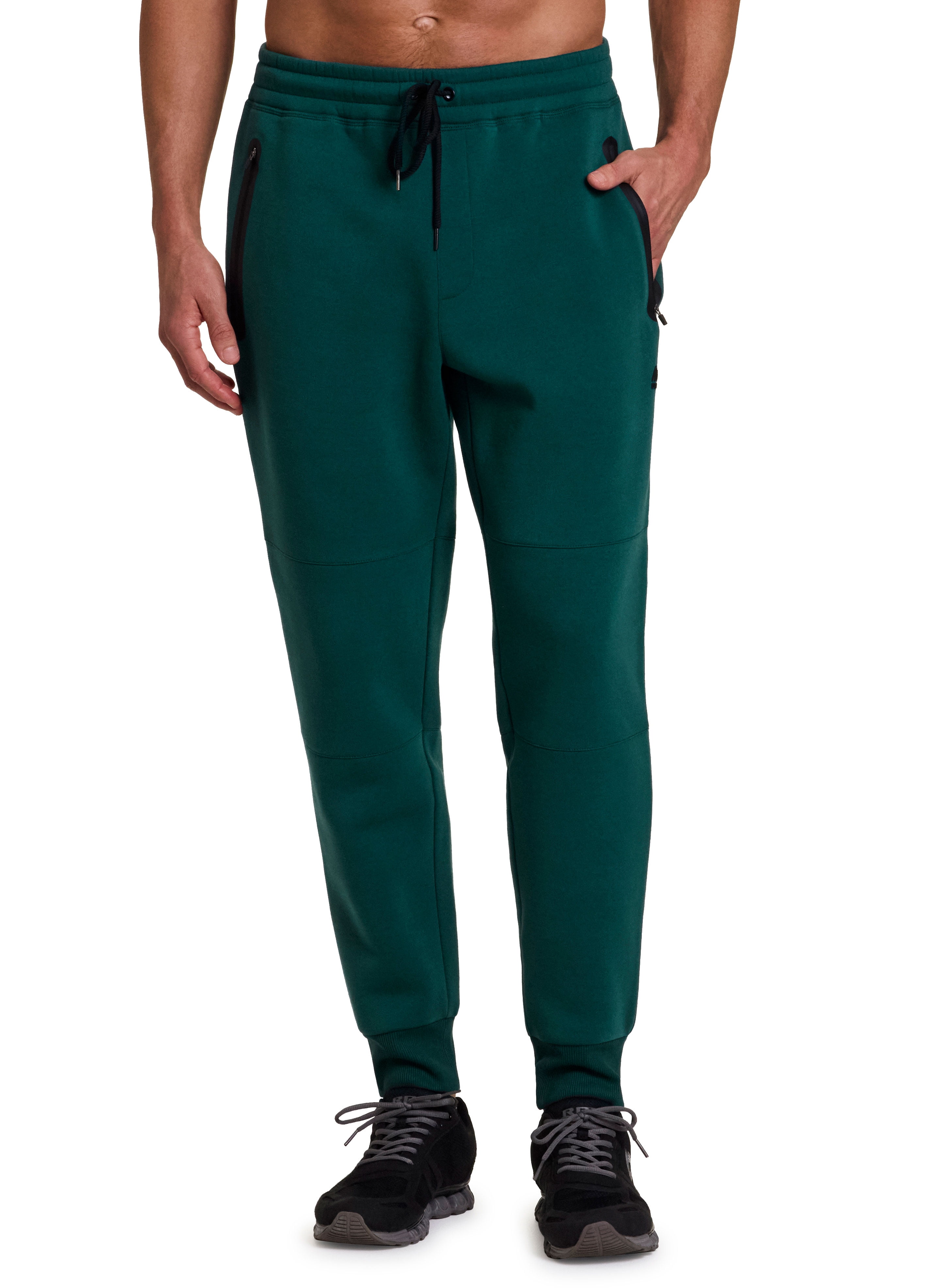 RBX Active Men's Fleece Joggers with Bonded Zipper Pockets