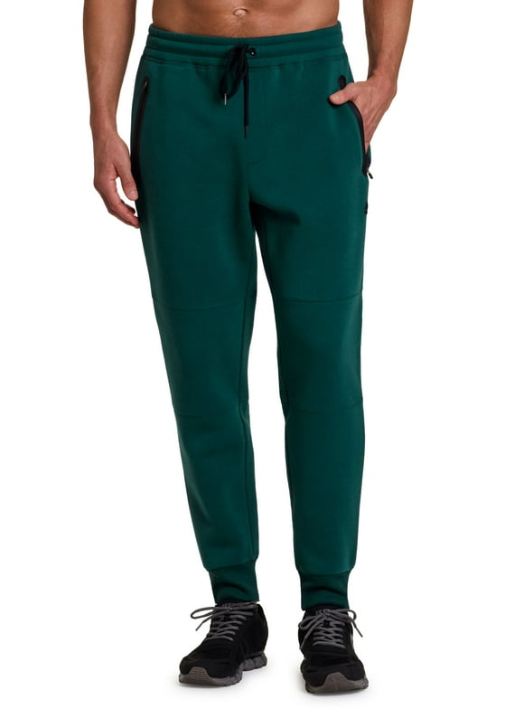 Active Men's Fleece Joggers with Bonded Zipper Pockets