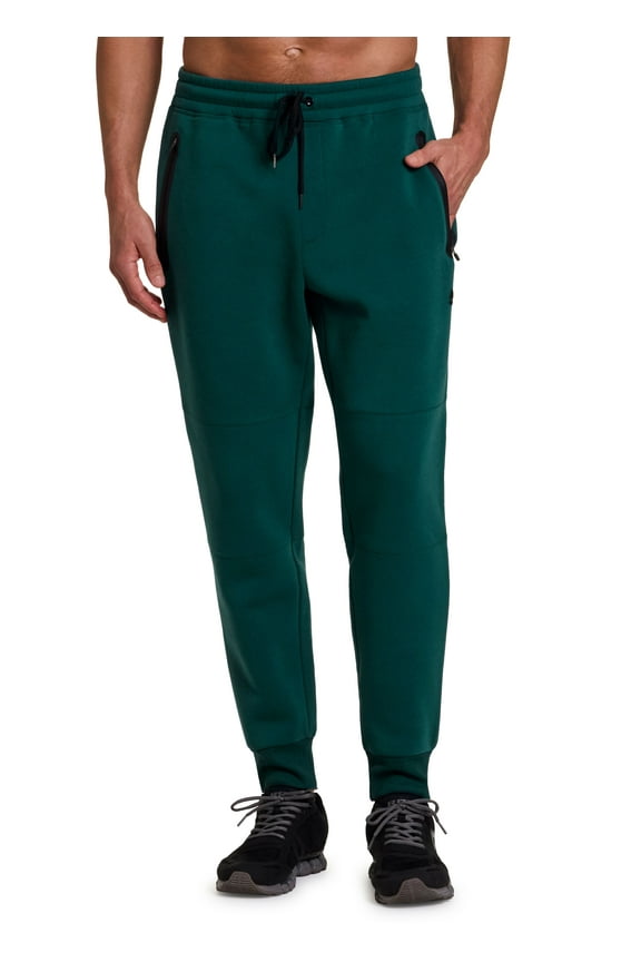 Active Men's Fleece Joggers with Bonded Zipper Pockets